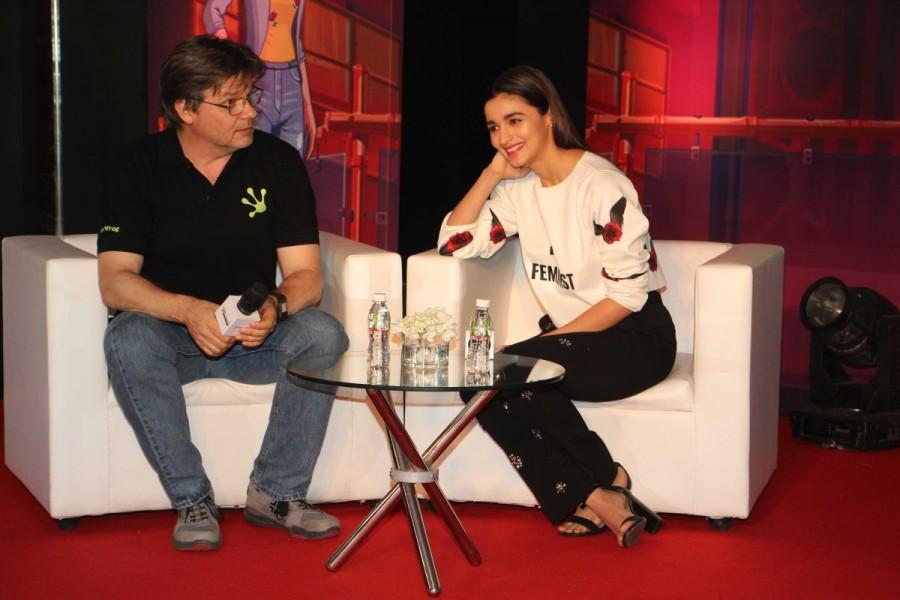 Bollywood actress Alia Bhatt during the launch of Life Sim Experiential Game in Mumbai on March 21, 2017. Alia Bhatt,actress Alia Bhatt,Life Sim Experiential Game,Alia Bhatt pics,Alia Bhatt images,Alia Bhatt photos,Alia Bhatt stills,Alia Bhatt pictures