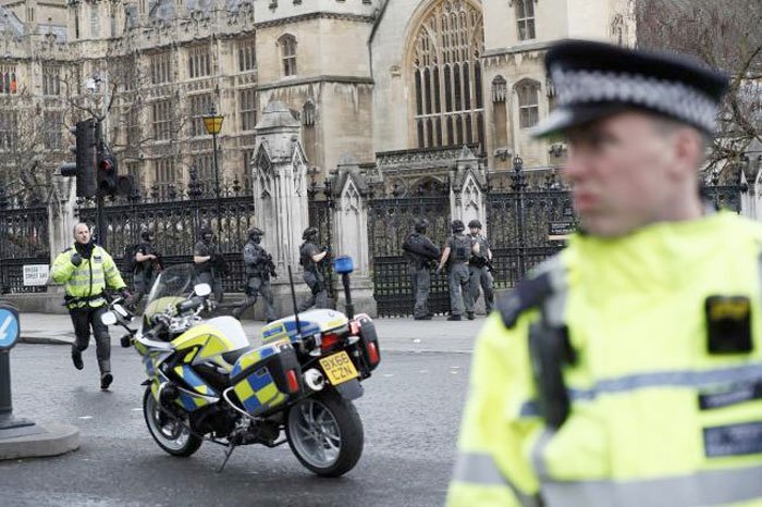 The attacker was shot dead after stabbing Palmer. The other three victims were all civilians, the police officer said. At least 40 people were hit on the crowded bridge when a 4x4 drove along the pavement, knocking down pedestrians before crashing into a fence below Big Ben, the local media reported. An intruder, described by a witness as "middle-aged and Asian", then managed to break into the grounds of the Parliament where he fatally stabbed a police officer with two knives, the Daily Mail reported. Guns and Weapons,World News,Terrorism,UK Parliament,UK Parliament attack,UK Parliament terror attack,UK Parliament attack pics,UK Parliament attack images,UK Parliament attack photos,UK Parliament attack stills,UK Parliament attack pictures