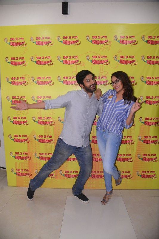 Bollywood actress Sonakshi Sinha and Kanan Gill promote film Noor at Radio Mirchi in Mumbai on March 22, 2017. Sonakshi Sinha and Kanan Gill,Sonakshi Sinha,Kanan Gill,Noor,Noor promotion,Noor movie promotion,Noor movie promotion pics,Noor movie promotion images,Noor movie promotion photos,Noor movie promotion stills,Noor movie promotion pictures