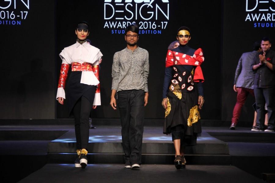 Fashion designers Nachiket Barve, Priyadarshini Rao, Varun Bahl, Vasanth Kumar, Executive Director, Max Fashion India and Fashion designer Kamakshi Kaul spotted during the grand finale of Max Design Awards 2016-17, in Mumbai on March 23, 2017. Nachiket Barve,Priyadarshini Rao,Varun Bahl,Vasanth Kumar,Executive Director,Max Fashion India,Fashion designer Kamakshi Kaul,Max Design Awards 2016-17,Max Design Awards