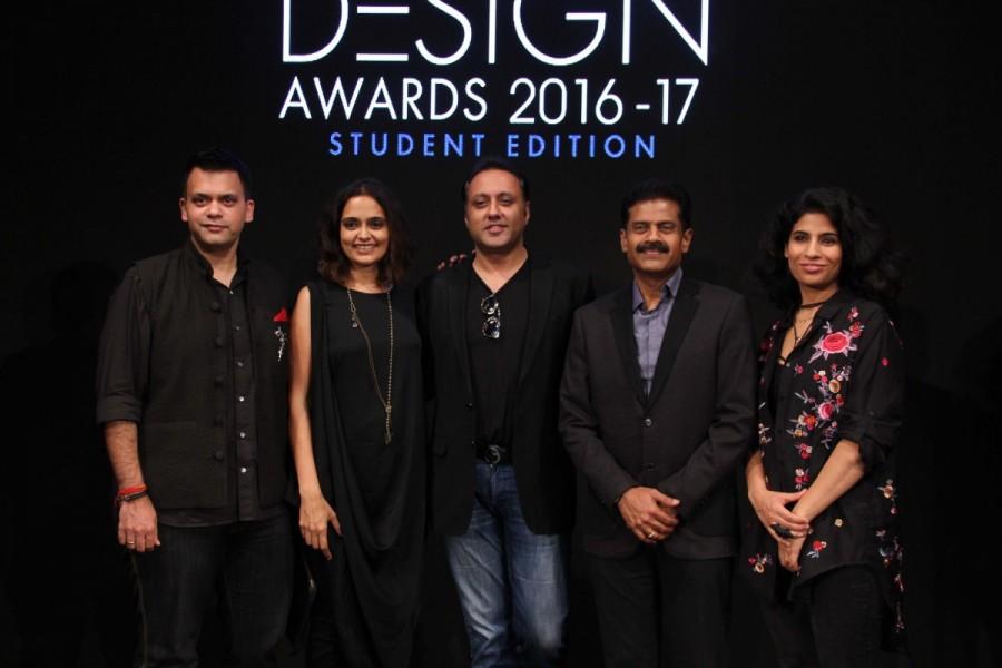 Fashion designers Nachiket Barve, Priyadarshini Rao, Varun Bahl, Vasanth Kumar, Executive Director, Max Fashion India and Fashion designer Kamakshi Kaul spotted during the grand finale of Max Design Awards 2016-17, in Mumbai on March 23, 2017. Nachiket Barve,Priyadarshini Rao,Varun Bahl,Vasanth Kumar,Executive Director,Max Fashion India,Fashion designer Kamakshi Kaul,Max Design Awards 2016-17,Max Design Awards
