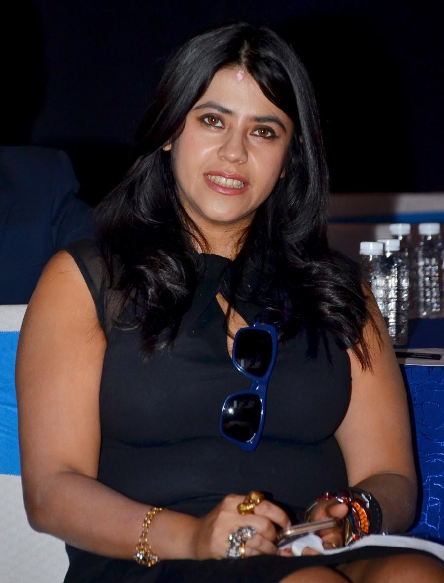 Bollywood actress Ekta Kapoor spotted during the session on Censorship Woes : M&E's Battle Against Thousand Cuts at the FICCI Frames 2017 in Mumbai on March 23, 2017. Ekta Kapoor,Ekta Kapoor spotted at FICCI Frames 2017,Ekta Kapoor at FICCI Frames 2017,FICCI Frames 2017,FICCI Frames,Ekta Kapoor pics,Ekta Kapoor images,Ekta Kapoor photos,Ekta Kapoor stills,Ekta Kapoor pictures