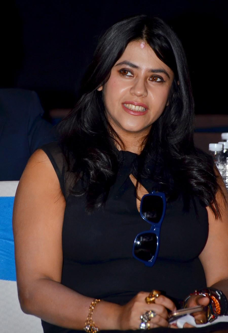 Bollywood actress Ekta Kapoor spotted during the session on Censorship Woes : M&E's Battle Against Thousand Cuts at the FICCI Frames 2017 in Mumbai on March 23, 2017. Ekta Kapoor,Ekta Kapoor spotted at FICCI Frames 2017,Ekta Kapoor at FICCI Frames 2017,FICCI Frames 2017,FICCI Frames,Ekta Kapoor pics,Ekta Kapoor images,Ekta Kapoor photos,Ekta Kapoor stills,Ekta Kapoor pictures