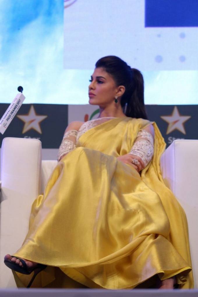 Bollywood actress Jacqueline Fernandez spotted during the session on Censorship Woes: M&E's Battle Against Thousand Cuts at the FICCI Frames 2017 in Mumbai on March 23, 2017. Jacqueline Fernandez,actress Jacqueline Fernandez,Jacqueline Fernandez spotted at FICCI Frames 2017,Jacqueline Fernandez at FICCI Frames 2017,FICCI Frames 2017,FICCI Frames,Jacqueline Fernandez pics,Jacqueline Fernandez images,Jacqueline Fernandez photos