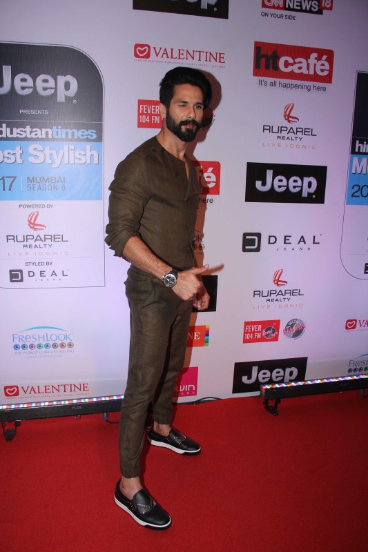 Bollywood actors Shahid Kapoor spotted during the HT Most Stylish Awards in Mumbai on March 24, 2017. Shahid Kapoor and Tapsee Pannu,Shahid Kapoor,Tapsee Pannu,Tapsee Pannu at HT Most Stylish Awards 2017,Tapsee Pannu at HT Most Stylish Awards,Shahid Kapoor at HT Most Stylish Awards 2017,Shahid Kapoor at HT Most Stylish Awards