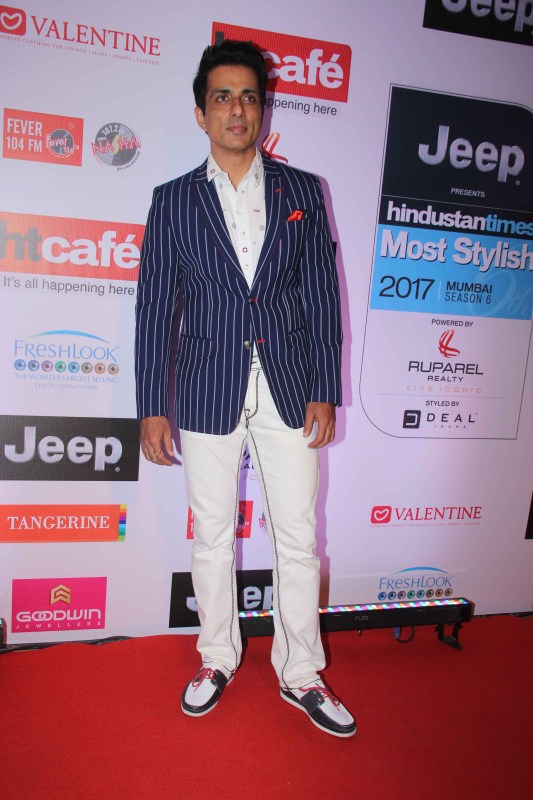 Bollywood actor Sonu Sood spotted during the HT Most Stylish Awards in Mumbai on March 24, 2017. John Abraham and Sonu Sood,John Abraham,Sonu Sood,John Abraham spotted at HT Most Stylish Awards 2017,John Abraham at HT Most Stylish Awards 2017,Sonu Sood spotted at HT Most Stylish Awards 2017,Sonu Sood at HT Most Stylish Awards 2017,HT Most Stylish Awa