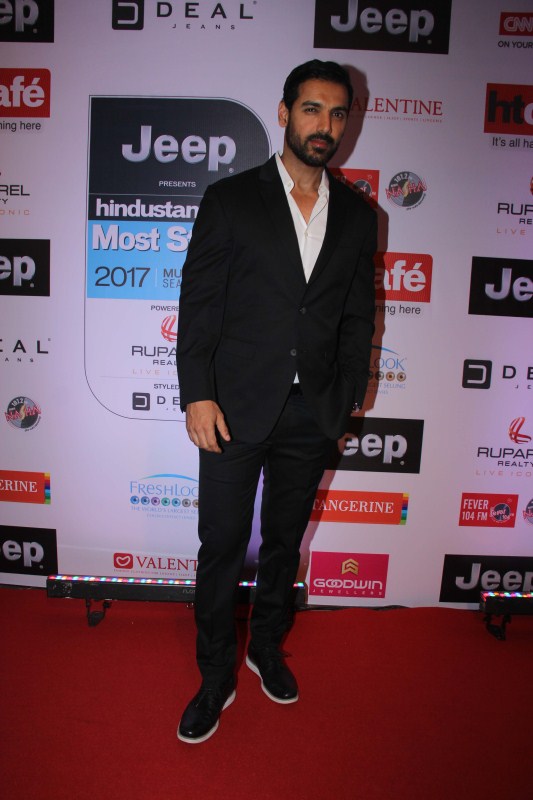 Bollywood actor John Abraham spotted during the HT Most Stylish Awards in Mumbai on March 24, 2017. John Abraham and Sonu Sood,John Abraham,Sonu Sood,John Abraham spotted at HT Most Stylish Awards 2017,John Abraham at HT Most Stylish Awards 2017,Sonu Sood spotted at HT Most Stylish Awards 2017,Sonu Sood at HT Most Stylish Awards 2017,HT Most Stylish Awa