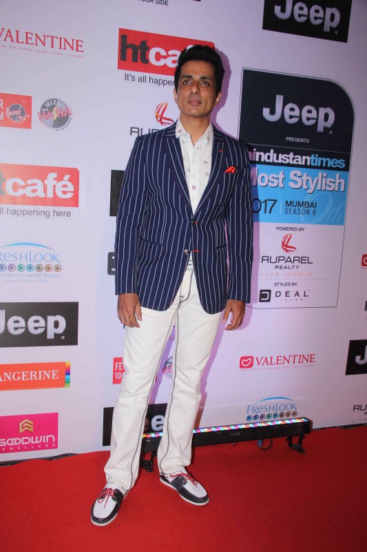 Bollywood actor Sonu Sood spotted during the HT Most Stylish Awards in Mumbai on March 24, 2017. John Abraham and Sonu Sood,John Abraham,Sonu Sood,John Abraham spotted at HT Most Stylish Awards 2017,John Abraham at HT Most Stylish Awards 2017,Sonu Sood spotted at HT Most Stylish Awards 2017,Sonu Sood at HT Most Stylish Awards 2017,HT Most Stylish Awa
