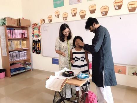 South Indian actor Pawan Kalyan celebrates his daughter Aadya's Birthday.