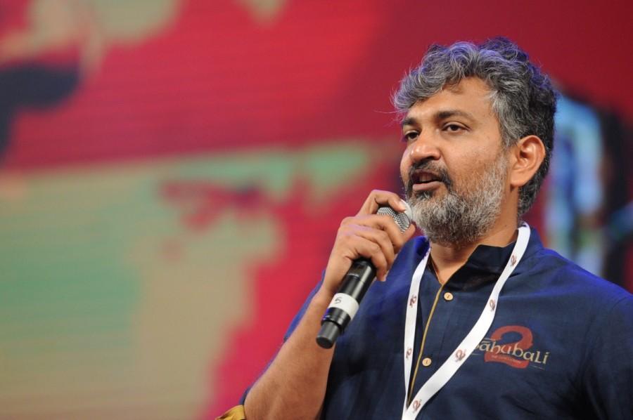 Director SS Rajamouli spotted at Baahubali 2 pre-release event. SS Rajamouli,SS Rajamouli at Baahubali 2,SS Rajamouli at Baahubali 2 pre-release event,Baahubali 2 pre-release event,Baahubali 2 pre-release event pics,Baahubali 2 pre-release event images,Baahubali 2 pre-release event photos,SS Rajamouli pics,SS Rajamoul
