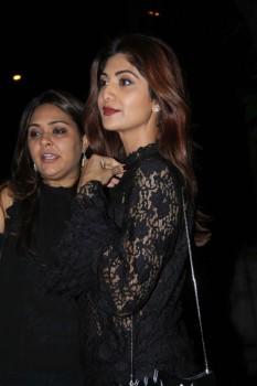 Bollywood actress Shilpa Shetty spotted in a stylish black dress at Bandra.