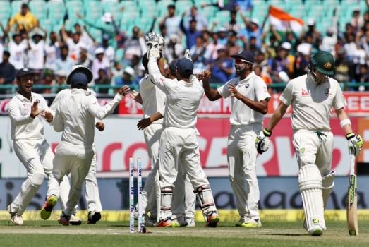 India bowled out Australia for 137 in their second innings to set a 106-run target for clinching the final cricket Test match -- and the four-match series -- here on Monday, the third day of their ongoing encounter.