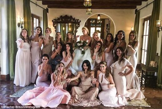 Hollywood actress Rachel Bilson looks stunning in white gown at friend's wedding.