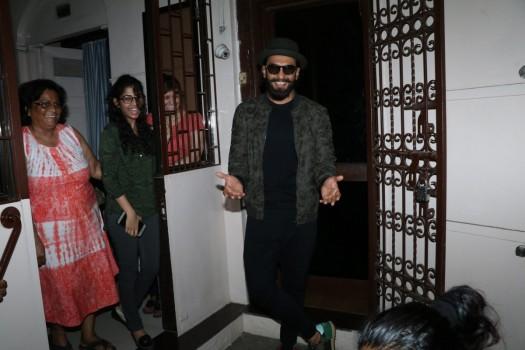 Bollywood actor Ranveer Singh spotted at Shankar Mahadevan studio.
