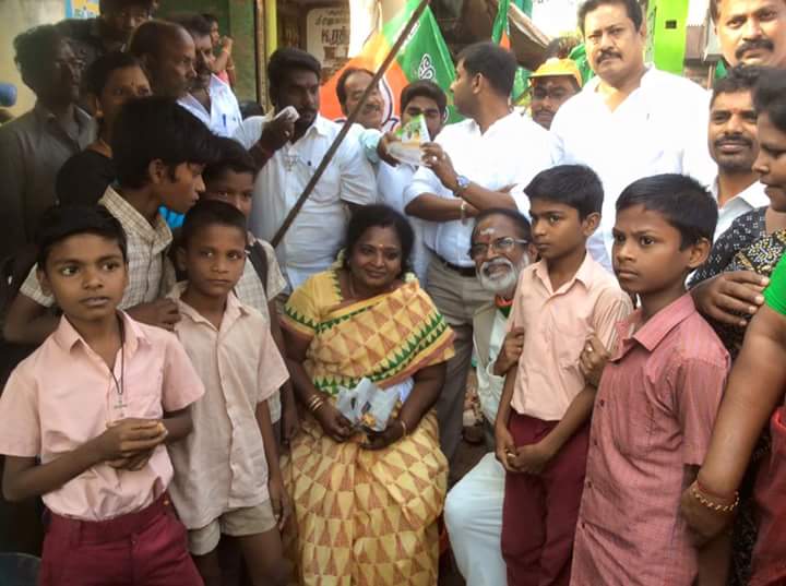 Tamil film music composer and Bhartiya Janta Party (BJP) candidate Gangai Amaran campaign at RK Nagar in Chennai on March 28, 2017. The constituency fell vacant after the death of chief minister J Jayalalithaa in December last year. Gangai Amaran,Gangai Amaran campaign at RK Nagar,Gangai Amaran campaign,RK Nagar,J Jayalalithaa,Jayalalithaa,BJP
