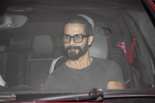 Bollywood actor Shahid Kapoor visits Karan Johar's kids.
