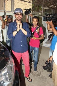 Bollywood actor Irrfan Khan spotted at Sunny Super Sound Studio, Juhu in Mumbai.