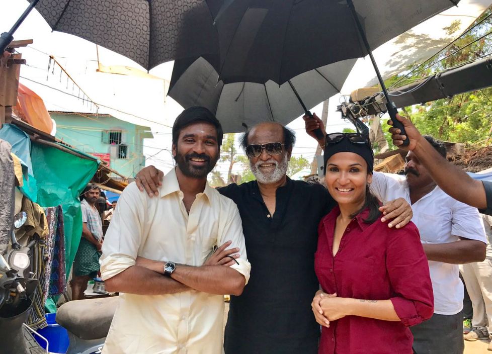 Superstar Rajinikanth graces last day shoot of Dhanush's VIP 2. Rajinikanth,Superstar Rajinikanth,Rajinikanth at VIP 2,Rajinikanth at VIP 2 shooting,Dhanush,VIP 2,vip 2 shooting,VIP 2 wraps up