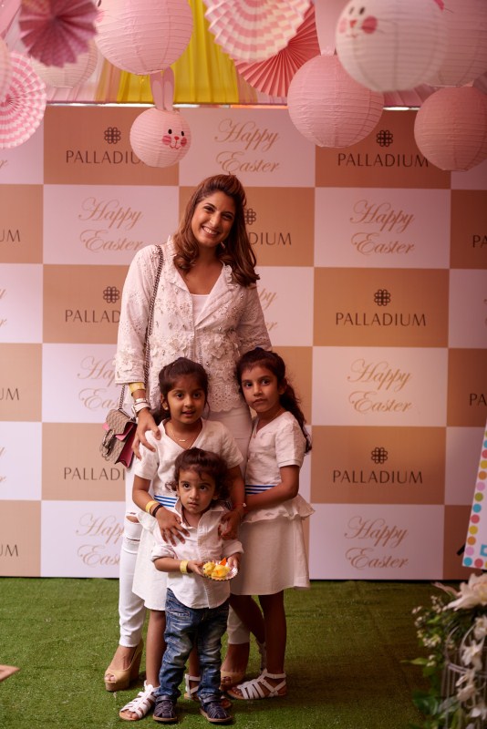 While the kids were greeted with colorful balloons, mothers and their friends could not stop admiring the special décor created to enhance the festive mood of the mall. The kids enjoyed making Bunny faces and Bunny Paper Cups. The mothers and children were also seen making clay chicks together. From activities ranging from workshops on making bunny and chicken balloons, puppet making, cake and cookie decoration, paper bag making, to making spoon bookmarks along with bunny and chicken cups; the cheer was loud and vibrant. Easter party at Palladium,Easter party,Aditi Duggar,Pooja Advani,Akanksha Aggarwal,Easter party pics,Easter party images,Easter party stills,Easter party pictures
