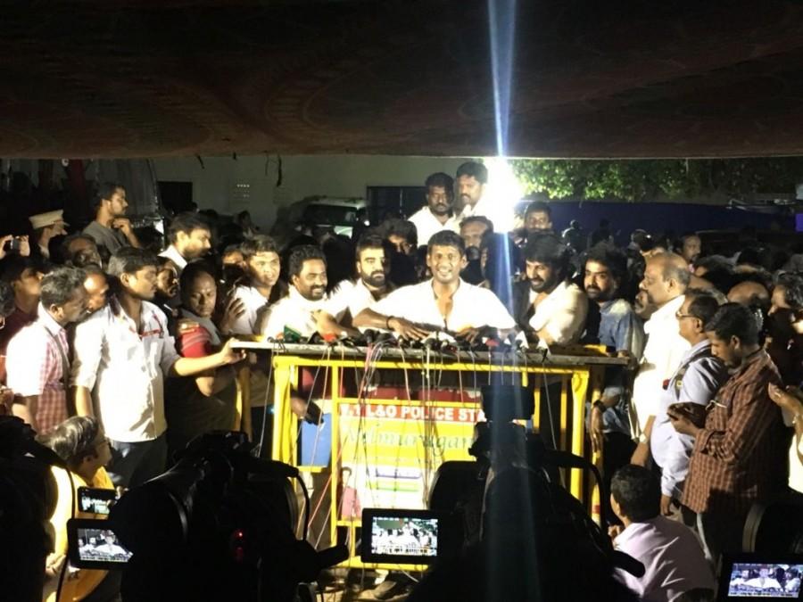 Vishal won the producers council election by 154 votes. When press reporters asked what will be his first action after the victory, he said their first action will be to help the farmers. Next they will do whatever needs for the producers council's goodness. ?Producers council,Vishal,actor Vishal,?Producers council election