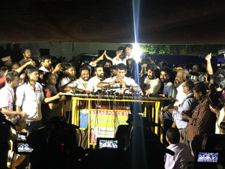 Vishal won the producers council election by 154 votes. When press reporters asked what will be his first action after the victory, he said their first action will be to help the farmers. Next they will do whatever needs for the producers council's goodness. ?Producers council,Vishal,actor Vishal,?Producers council election