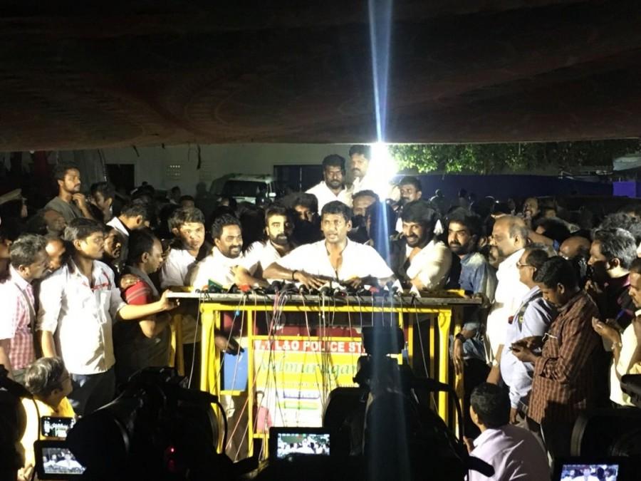 Vishal won the producers council election by 154 votes. When press reporters asked what will be his first action after the victory, he said their first action will be to help the farmers. Next they will do whatever needs for the producers council's goodness. ?Producers council,Vishal,actor Vishal,?Producers council election