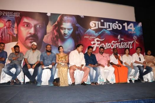 Tamil movie Shivalinga press meet event held in Chennai on April 3, 2017. Celebs like Raghava Lawrence, Ritika Singh,  P. Vasu, Radha Ravi and others graced the event.
