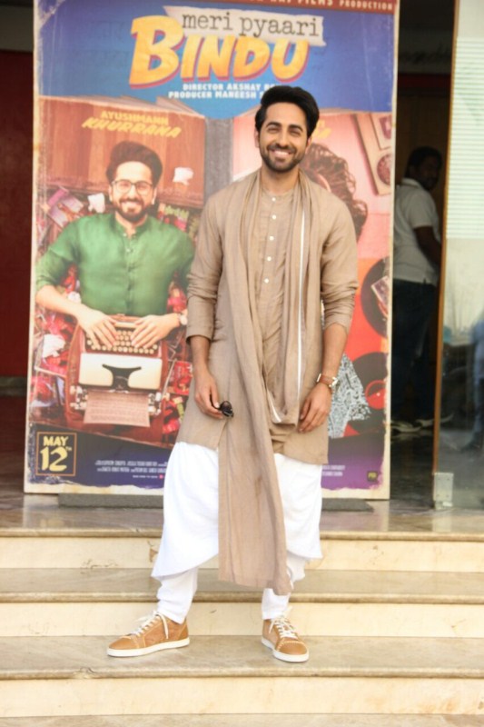 Parineeti Chopra & Ayushman Khurana spotted during the Meri Pyaari Bindu first look launch at Yashraj Studio in Mumbai on April 03, 2017. Parineeti Chopra and Ayushman Khurana,Parineeti Chopra,Ayushman Khurana,Meri Pyaari Bindu,Meri Pyaari Bindu first look,Meri Pyaari Bindu first look poster,Meri Pyaari Bindu first look launch,Meri Pyaari Bindu first look launch pics,Meri Pyaari Bindu first