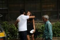 Bollywood actor Harshvardhan Kapoor and Rhea Chakraborty spotted at Pali Village Cafe Bandra in Mumbai on April 1, 2017.