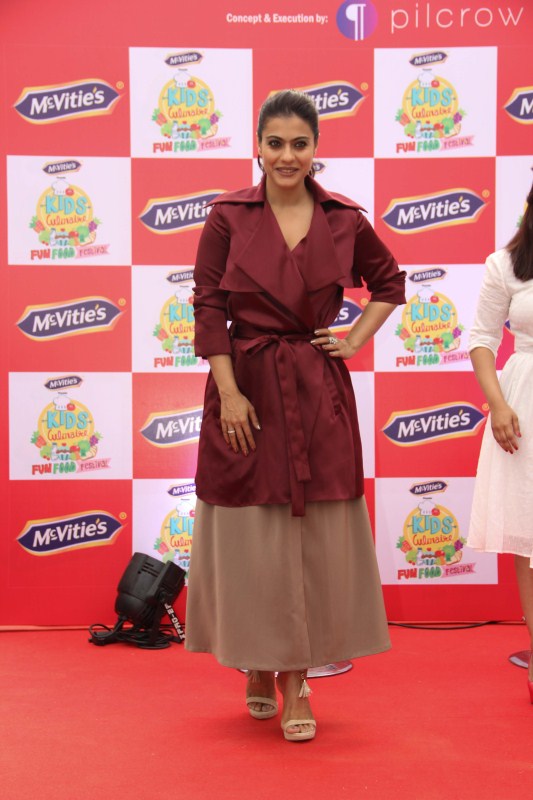 Bollywood actress Kajol spotted during the 4th edition of McVities Kids Culinarie, food festival in Mumbai on April 1, 2017. Kajol,actress Kajol,McVities Kids Culinarie,food festival,Kajol pics,Kajol images,Kajol stills,Kajol pictures,Kajol photos