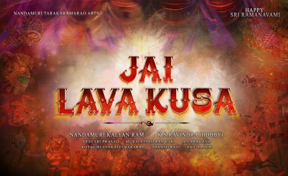 Jr. NTR's Jai Lava Kusa logo released on the occasion of Sri Rama Navami. Directed by Bobby, Produced by Nandamuri Kalyanram.