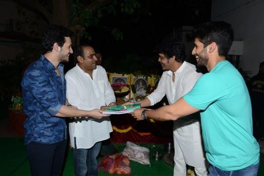 Akhil Akkineni, Vikram K Kumar, Nagarjuna Film Opening held at Hyderabad. Amala, Naga Chaitanya, K Raghavendra Rao and others graced the event.