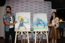 Bollywood actors Harshvardhan Rane and Adah Sharma during the launch of People for the Ethical Treatment of Animals (PETA) vegan fashion lookbook in Mumbai on April 4, 2017.