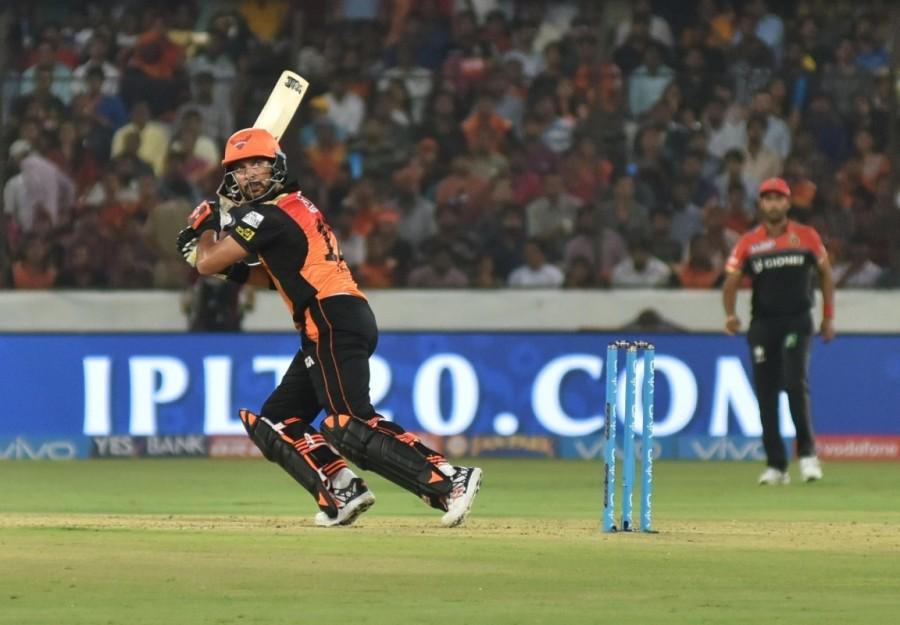 Earlier, Hyderabad rode on a solid top order contribution to post a commanding total. Opener Shikhar Dhawan (40) and one-down Moises Henriques (52) made up for the early loss of skipper David Warner (14) with a 74-run second-wicket stand. Veteran Punjab batsman Yuvraj Singh (62), then joined the run feast and together with Australian all-rounder Henriques, brought up another 58-run stand for the third wicket to take the hosts past the 150-run mark by the 15th over. Earlier, Rajasthan left-arm pacer Aniket Choudhary could not have asked for a better IPL debut when he induced Warner with some swing to be comfortably caught by Mandeep Singh at backward point. The southpaw's eight-ball knock was laced with two fours and a six. Thereafter, it was Dhawan and Henriques all the way, taking SRH past 50 in just five overs, as the visitors found it tough to handle the left-right combination. IPL 2017,IPL,Sunrisers Hyderabad beat Royal Challengers Bangalore,Sunrisers Hyderabad,Royal Challengers Bangalore,RCB,Shikhar Dhawan,Yuvraj Singh