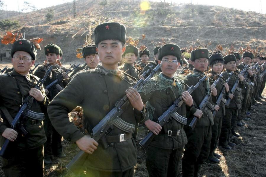 North Korean members of the Worker-Peasant Red Guards attend military training. North Korean military,North Korean,Korean People,Korean People Army