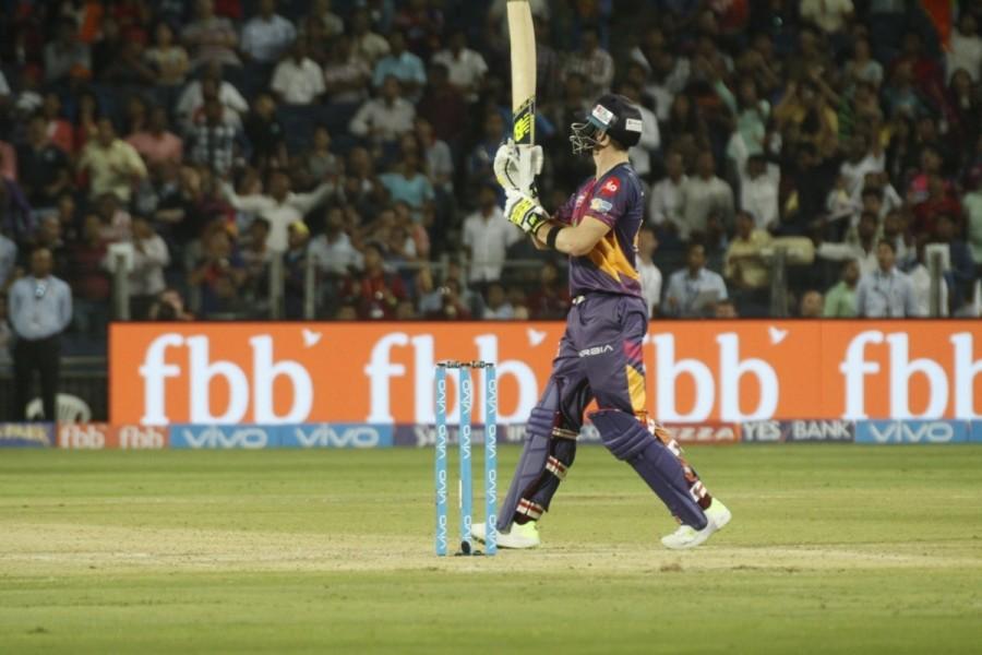Smith, however, continued in the same vein and remained unbeaten on 84 runs off a mere 54 deliveries. His innings included seven boundaries and three sixes. Fittingly, it was he only who brought up the winning runs with two consecutive sixes off Kieron Pollard in the final over. For Mumbai, Southee, Hardik Pandya and McClenaghan bagged a wicket each. Earlier, Pandya's last-over heroics helped Mumbai recover from a mediocre position to post a healthy 184/8. Bengal medium pacer Ashoke Dinda was the culprit for the home side conceding 30 runs in the final over when Pandya (35 not out) hammered the right-armer for four sixes (including three consecutive) and a four to change the course of the game. Earlier, South African leg-spinner Imran Tahir, who went unsold in the auctions and was a late addition to the Pune squad, brought the hosts back into the game with three quick wickets after the Mumbai opening duo of Jos Buttler (38) and Parthiv Patel (19) added 45 runs for the opening wicket. Smith,Rahane,Pune to victory over Mumbai,Ajinkya Rahane,Steven Smith,Mumbai Indians,Indian Premier League,Indian Premier League 2017,IPL,IPL 2017