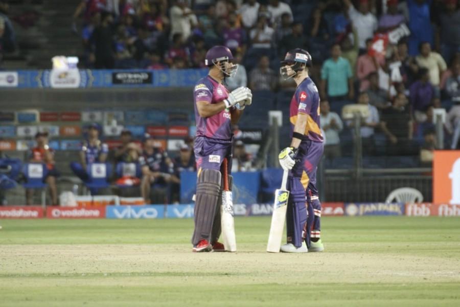 Introduced in the fifth over, Tahir struck in his second ball when he bowled Patel round his legs before packing Mumbai skipper Rohit Sharma (3) and Buttler in his next over to reduce Mumbai to 62/3. Sharma, who has been out of action for almost five months, was slow on his feet and it was enough for Tahir to break through his defence. One ball later, Tahir trapped the dangerous Buttler in front although television replays later showed that the Englishman had got a thick inside edge. Before his dismissal, Buttler lived up to his billing, milking his English teammate and IPL-10's costliest buy Ben Stokes (Rs 14.5 crore) for two consecutive sixes and then dispatching rookie Rajasthan medium-pacer Deepak Chahar for a four and a six off back-to-back deliveries. His 19-ball knock was laced with three hits to the fence and as many maximums. After the strategic time-out, Pune skipper Smith introduced veteran all-rounder Rajat Bhatia, who responded well by taking a simple return catch to pack Ambati Rayudu (10) before dismissing Krunal Pandya (3) cheaply. Smith,Rahane,Pune to victory over Mumbai,Ajinkya Rahane,Steven Smith,Mumbai Indians,Indian Premier League,Indian Premier League 2017,IPL,IPL 2017