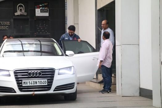 Bollywood actor Abhishek Bachchan spotted at Ashutosh Gowariker office in Khar.