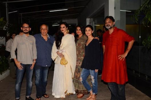 The recent screening of Begum Jaan was a star-studded affair. Bollywood stars like Vidya Balan, Rekha, Alia Bhatt, Sidharth Roy Kapur, Mahesh Bhatt and others spotted at special screening.