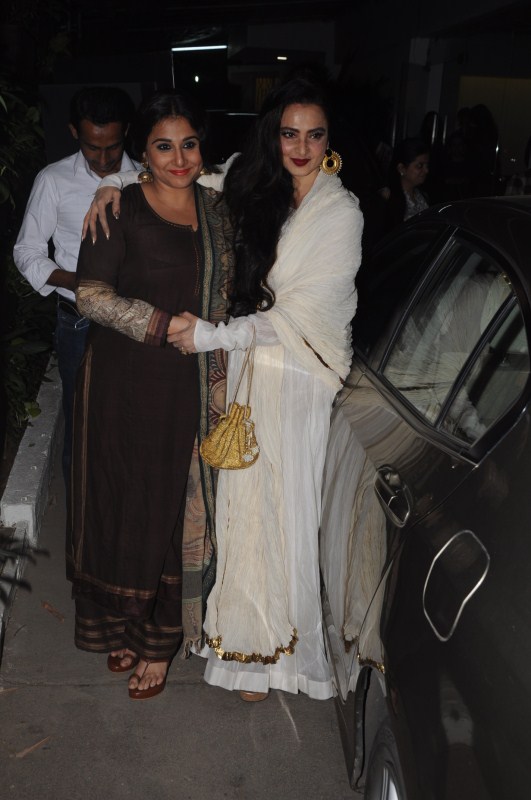 Vidya Balan and Rekha spotted at Begum Jaan special screening. Vidya Balan,Rekha,Alia Bhatt,Sidharth Roy Kapur,Mahesh Bhatt,Begum Jaan,Begum Jaan special screening,Begum Jaan special screening pics,Begum Jaan special screening images,Begum Jaan special screening photos,Begum Jaan special screening stills,Begum Jaan s