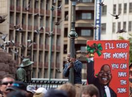 South Africans protest,South African,President Zuma,Johannesburg,Jacob Zuma,cabinet reshuffle