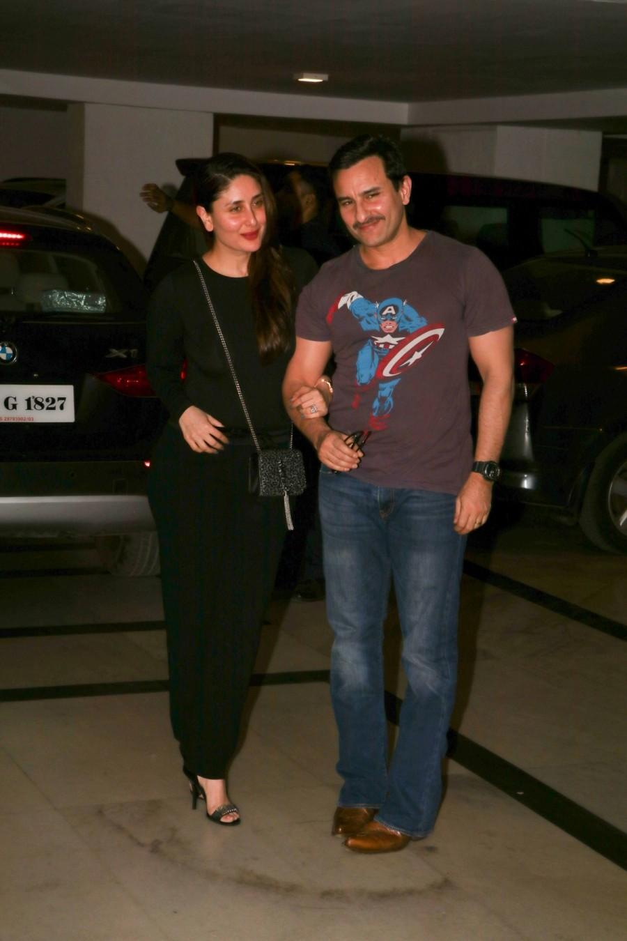 Kareena Kapoor and Saif Ali Khan spotted at Karan Johar party. Shah Rukh Khan,Kareena Kapoor Khan,Mira Rajput,Alia Bhatt,Deepika Padukone,Ranveer Singh,Karan Johar,Karan Johar's bash