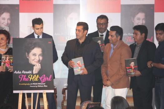 Bollywood actor Salman Khan launches Asha Parekh biography titled The Hit Girl.