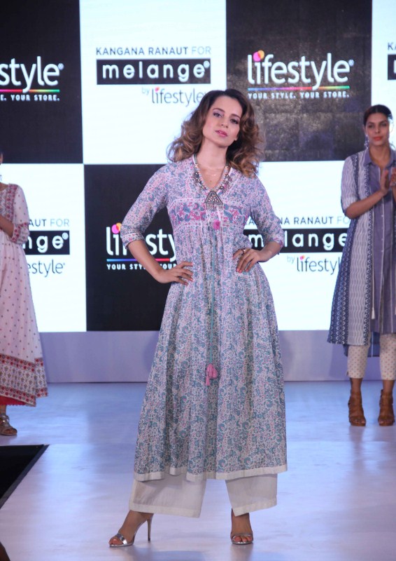 Bollywood actress Kangana Ranaut launches the latest Melange collection by Lifestyle, in Mumbai on April 11, 2017. Kangana Ranaut,Melange collection,Lifestyle,actress Kangana Ranaut,Kangana Ranaut latest pics,Kangana Ranaut latest images,Kangana Ranaut latest photos,Kangana Ranaut latest stills,Kangana Ranaut latest pictures