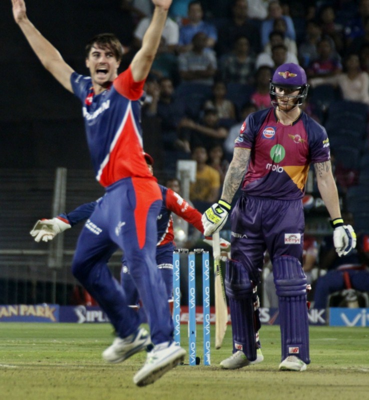 Zaheer again struck in his very next over with the wicket of Mayank Agarwal, whose poor run with the bat continued. The Karnataka right-hander failed to read a slower one from the veteran left-armer and was beautifully latched on by Chris Morris at mid-off. Thereafter, it seemed like the Pune batsmen were in a hurry to get back to the dug out as debutant Rahul Tripathi (10), Faf du Plessis (8) and IPL-2017's million dollar boy Ben Stokes (2) fell in no time. Tripathi started well by hitting two fours before getting a top edge off Morris' short delivery only to be smartly caught by Shahbaz Nadeem at short fine leg. Playing his first match of the season, South African du Plessis clearly looked out of touch when his attempt to scoop one from left-arm spinner Nadeem, ended up in a faint edge to be beautifully caught by stumper Rishabh Pant. Delhi Daredevils,Pune Supergiant,Indian Premier League,Indian Premier League 2017,IPL,IPL 2017,Sanju Samson