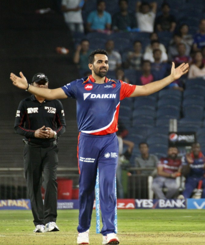 Pacer Deepak Chahar (14) raised Pune's hopes for a short while when he clobbered Cummins for two consecutive sixes before Zaheer got him caught behind on the first ball of his third over. Mishra struck once again in his third over to get rid of Australian leggie Adam Zampa (5) as Pune were reduced to 107/9 before Cummins finished off things with the wicket of Ashoke Dinda (7) without any fuss. Earlier, the 22-year-old Samson took the Pune bowlers to the cleaners from the word go, before converting his first T20 half century to a match-winning hundred. Delhi Daredevils,Pune Supergiant,Indian Premier League,Indian Premier League 2017,IPL,IPL 2017,Sanju Samson