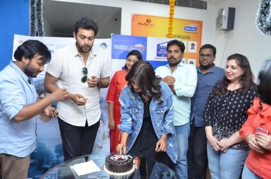 South Indian actor Varun Tej, Hebbah Patel promote Mister movie at Radio City in Hyderabad.