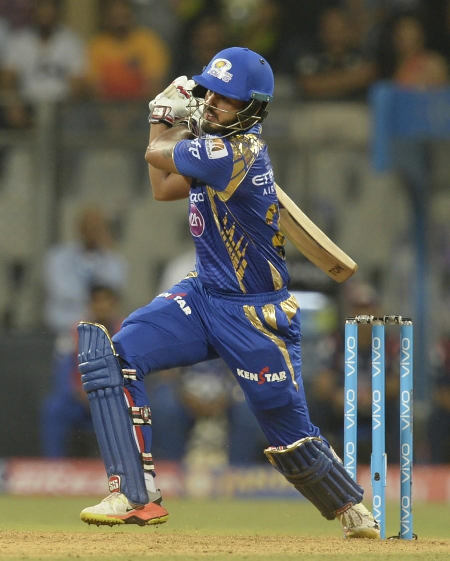 Next in, Yuvraj Singh (5) failed to recreate the magic he produced in the opening match of this IPL against the Royal Challengers Bangalore when he played on a short of length delivery from Hardik Pandya. Aussie all-rounder Ben Cutting (20) struck four boundaries during his brief stay which was ended by a full and dead yorker from medium pacer Jasprit Bumrah before slinger Malinga picked Vijay Shankar (1) to reduce the visitors to 147/6. The final over saw Bumrah getting another couple of wickets -- Naman Ojha (9) and Rashid Khan (2) -- as Hyderabad failed to seize the momentum in the death overs. Mumbai Indians beat Sunrisers Hyderabad,Mumbai Indians,Sunrisers Hyderabad,IPL 2017,IPL,Indian Premier League,Indian Premier League 2017,Nitish Rana