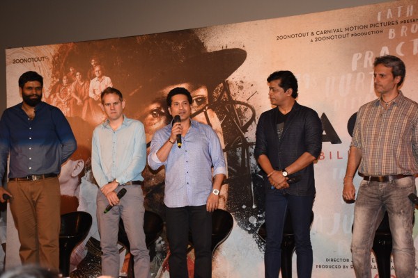 The trailer was unveiled today by the master blaster himself at a gala event held in the suburbs of Mumbai. Sachin who is known for his humble nature, amid much fanfare unveiled the trailer. The trailer received a thunderous response upon its showcasing, leaving everyone present overwhelmed and anticipating the release of the movie, leaving the auditorium with chants of Sachin's name. Master Blaster Sachin Tendulkar,Sachin Tendulkar,Sachin A Billion Dreams,Sachin: A Billion Dreams,Sachin: A Billion Dreams trailer,Sachin: A Billion Dreams movie trailer,Sachin