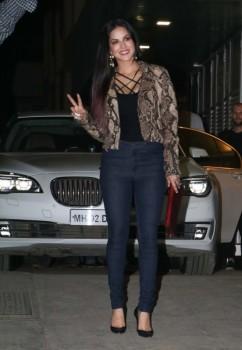 Bollywood actress Sunny Leone spotted at Bandra.